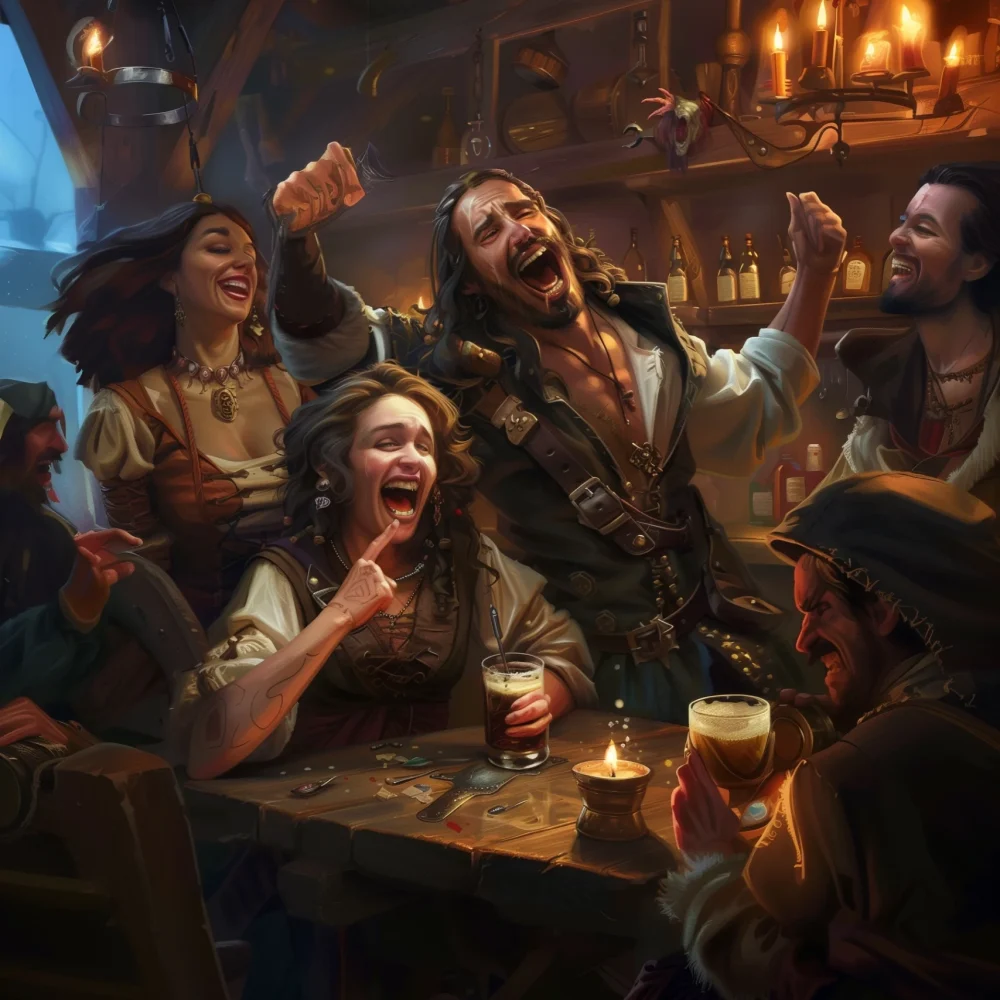 Multiplayers having fun at the tabletop